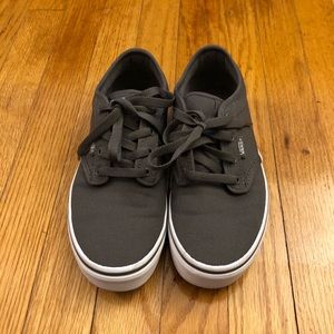 Classic Vans in Youth Size 5 in grey color.